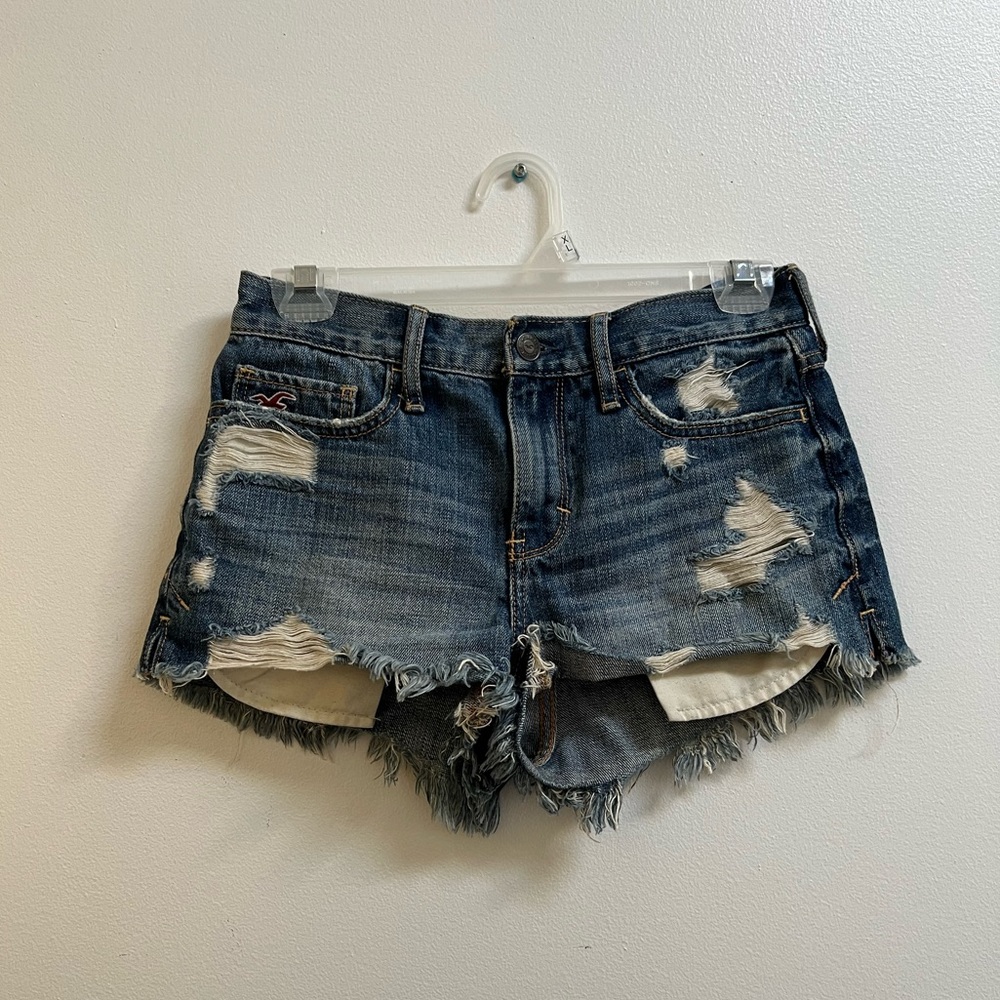 Hollister Ripped Denim Shorts 1